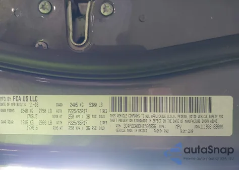 2017 Dodge Journey Se из США, поврежденный, VIN 3C4PDCAB3HT560856